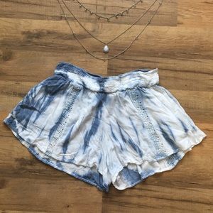Tie dye loose shorts